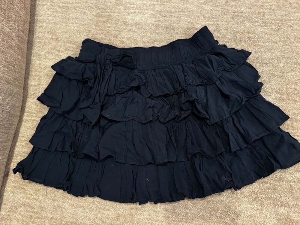 Abercrombie Kids Girls Navy Blue Triple Tiered Ruffle Mini Skirt Size Medium